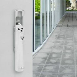 FIMEI Cendrier à Fixation Murale Acier Inoxydable