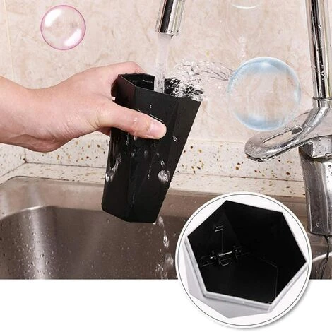 EINEMGELD Mini Poubelle De Voiture, Avec Couvercle, Anti-fuite, En Plastique, Pour Voiture/maison/chambre/bureau – Image 2