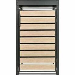 HABITAT ET JARDIN Cache Poubelle Avec Bac à Fleurs "Colorado" - 68 X 79.7 X 119.7 Cm - Anthracite - Anthracite.