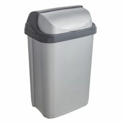 OKT 2053712 ROLL-TOP POUBELLE PLASTIQUE ARGENT/ANTHRACITE 25 L 1045416000000