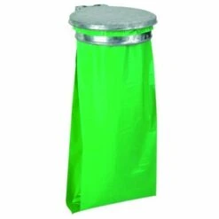 ROSSIGNOL PROFESSIONNEL SAS Collecteur De Dechets Mural Galva Avec Couvercle 480 Mm 120mm