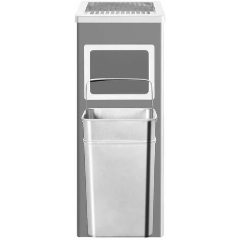 SUPERMARKET Poubelle à Cendrier D'hôtel 36 L Acier Noir – Image 3