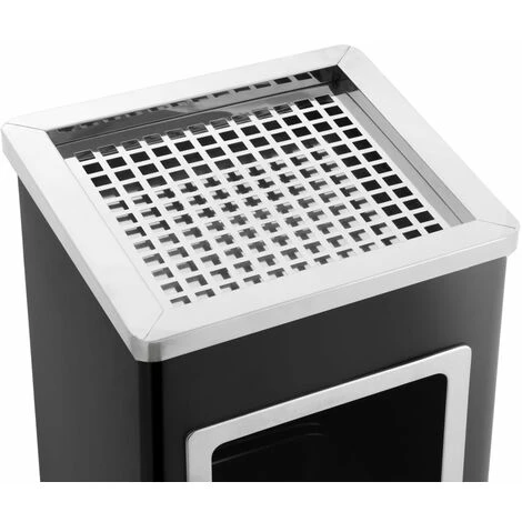 SUPERMARKET Poubelle à Cendrier D'hôtel 36 L Acier Noir – Image 5