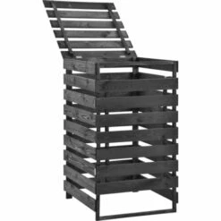 SUPERMARKET Abri De Poubelle Simple 70x75x121 Cm Bois De Pin Massif Peint