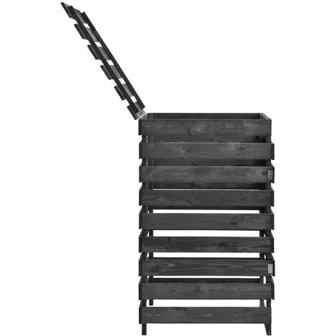 SUPERMARKET Abri De Poubelle Simple 70x75x121 Cm Bois De Pin Massif Peint – Image 5