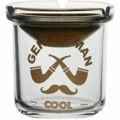 JUNJUN-Cendrier En Verre Créatif Amovible En Forme D'entonnoir En Acier Inoxydable, De Style Nordique, Empêchant Efficacement Les Cendres Et Le Vol De Fumée. Il Convient à L'intérieur, à L'extérieur, Au Bureau Et à D'autres Endroits. Or Foncé