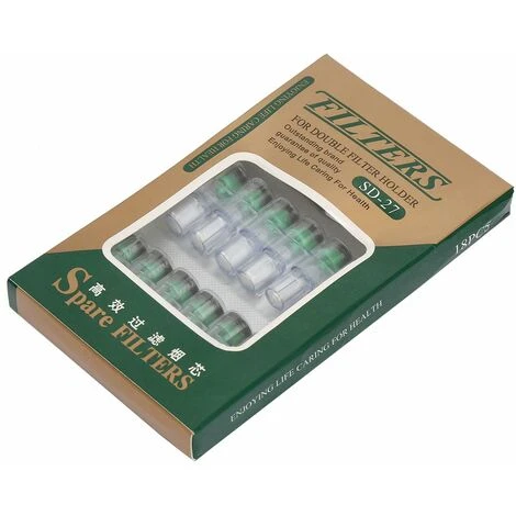 YD 18 Pièces Double Filtration Cigarette Filtre Embout Buccal Fumée Pour Accessoires De Support De Fumer
