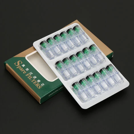 YD 18 Pièces Double Filtration Cigarette Filtre Embout Buccal Fumée Pour Accessoires De Support De Fumer – Image 3