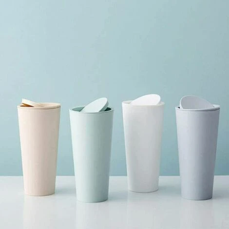 L'FLANEUR Sacs Pour Coffre De Voiture 2 Pièces Poubelle De Voiture, Poubelle Auto Voiture, Poubelles De Voiture Avec Couvercle, Plastique Portable étanches Mini Poubelle Pour L'Intérieur Voiture,Bureau, Maison (Bleu) ANEUR – Image 5