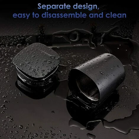 OSQI Cendrier De Voiture Portable Mini Poubelle De Voiture Cendrier Sans Fumée Avec Couvercle Et Indicateur LED Bleu Accessoire De Voiture Pour La Maison Et Le Bureau Noir â Image 4