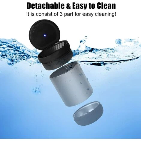 OSQI Cendrier De Tasse De Voiture Avec Couvercle Et Lumière LED, Seau De Cendres De Voyage De Cigare Décoratif Idéal Cendrier De Cigarette Extérieur Poubelle De Voiture – Image 5