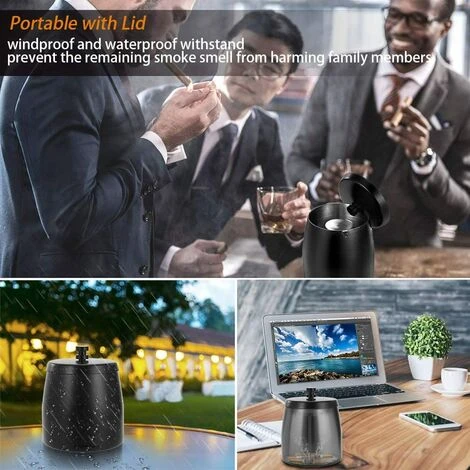 HELLO KITTY BAIN Cendrier à Cigarettes Avec Couvercle Cendriers En Acier Inoxydable Sans Fumée Recouverts D'odeur Coupe-vent – Image 4