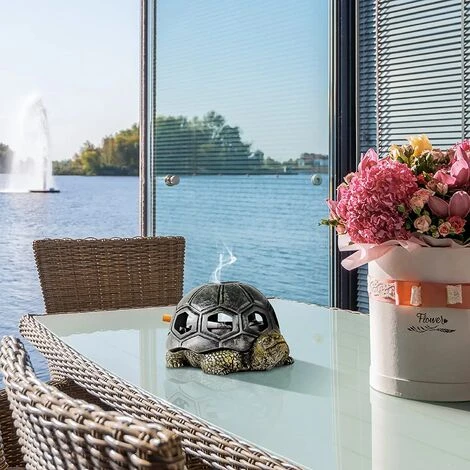 PERLE RARE Décoration Artisanale Cendrier Tortue Créative – Image 3