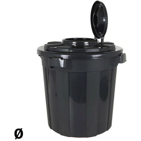 BRICOMARTEAU Poubelle Hop Noir