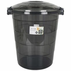 BRICOMARTEAU Seau Confortime Tetris Plastique Gris Foncé (45 L)