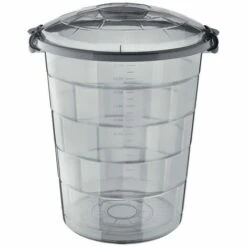 BRICOMARTEAU Seau Confortime Tetris Plastique Gris Clair (65 L)