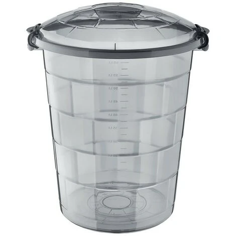 BRICOMARTEAU Seau Confortime Tetris Plastique Gris Clair (65 L)