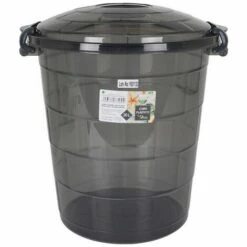BRICOMARTEAU Seau Confortime Tetris Plastique Gris Foncé (30 L)