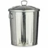 BRICOMARTEAU Poubelle 25 L Argenté Acier (32,5 X 48 X 32,5 Cm)