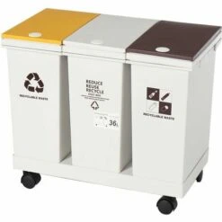 PREMIER 36L Poubelle Déchets De Stockage Des Déchets Au Tri Couvercle Ouvert (12LX3))