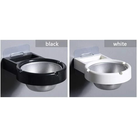 HELLO KITTY BAIN 1 Pièce De Cendrier Mural En Acier Inoxydable, Toilette Non Poreuse à Aspiration Murale Domestique, Cendrier Amovible Pour Salle De Bain Et Bureau, étagère De Rangement, Noir – Image 5