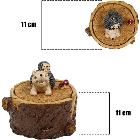 FLYME Cendrier Cigarettes Avec Couvercle Mignon Vivid Forest Animal Cendrier Support Pour Intérieur Et Extérieur-Hérisson – Image 3