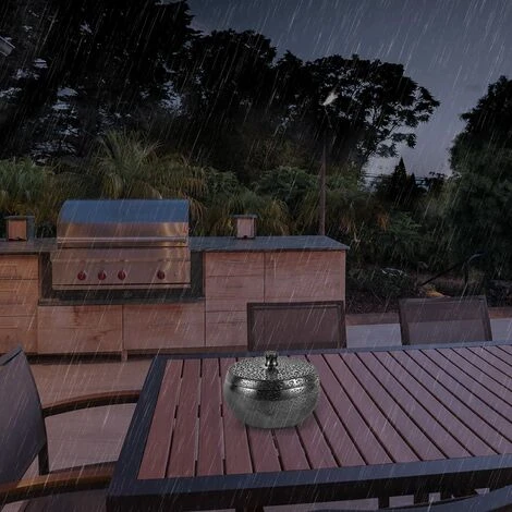 FLYME Cendrier, Cendrier Exterieur Grand XXL, Cendrier Ultra Résistant, Écurie Cendriers, Cendrier Déodorant Pour Balcon Maison Restaurant, Loin De La Tempête, Très Pratique Pour L’extérieur, Or â Image 2