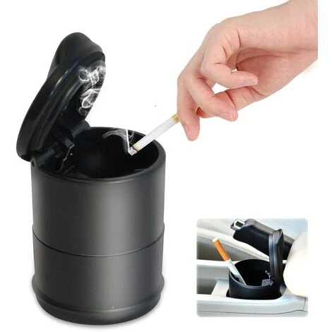 FLYME Cendrier De Voiture, Cendrier De Voiture Avec Couvercle Cendrier De Voiture Portable Cendrier Voiture Sans Fumée Cendrier Cigarette Voiture, Pour Voiture, Maison, Bureau Et Voyage