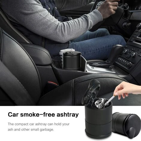 FLYME Cendrier De Voiture, Cendrier De Voiture Avec Couvercle Cendrier De Voiture Portable Cendrier Voiture Sans Fumée Cendrier Cigarette Voiture, Pour Voiture, Maison, Bureau Et Voyage â Image 5