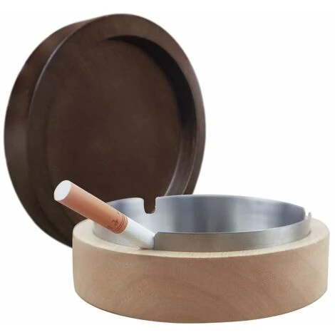 FLYME Cendrier D'extérieur Au Design Original Avec Cendrier Déodorant à Couvercle De Fermeture, Cendrier à Cigares Coupe-vent Portable Pour Intérieur Et Extérieur (2 Boîtes)