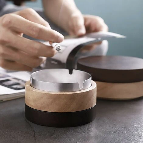 FLYME Cendrier D'extérieur Au Design Original Avec Cendrier Déodorant à Couvercle De Fermeture, Cendrier à Cigares Coupe-vent Portable Pour Intérieur Et Extérieur (2 Boîtes) â Image 4