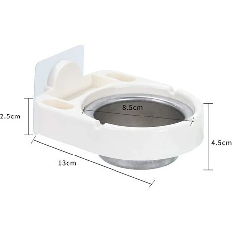 LLOVE 2 Pièces Cendrier Mural Mural En Acier Inoxydable, Cendrier Inox Pour Salle De Bain, Coupe Vent Cigarette Cendrier Fumeurs Cendre Utilisation Intérieure Ou Extérieure, Parfait Pour La Maison – Image 2