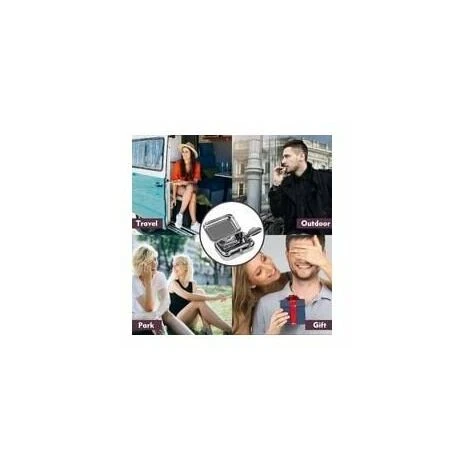 QERSTA Cendrier Portable Cendrier De Poche En Acier Inoxydable Mini Cendrier Avec Couvercle Cigarette Cendrier Conteneur Pour Fumer Voyage En Plein Air – Image 5